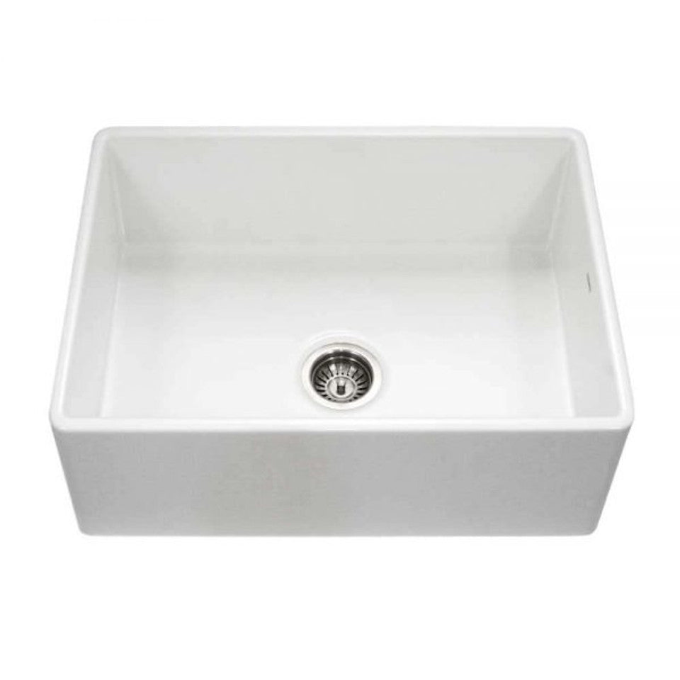 Houzer Platus PTS-4100-WH 30" White Single Bowl Fireclay Farmhouse Sink