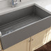 BOCCHI Contempo 36 Matte Gray Fireclay Farmhouse Sink Single Bowl With Free Grid