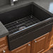 Bocchi Vigneto 27" Matte Black Fireclay Single Bowl Farmhouse Sink w/ Grid - Annie & Oak