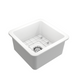 BOCCHI Sotto 18" Matte White Fireclay Undermount Bar Prep or Kitchen Sink