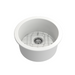 BOCCHI Sotto 18" Matte White Round Single Bowl Fireclay Undermount Prep Sink