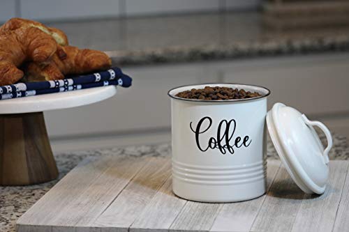 Barnyard Designs Black Canister Sets for Kitchen Counter, Vintage Kitchen  Canisters, Country Rustic Farmhouse Decor for the Kitchen, Coffee Tea Sugar