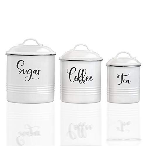 Home Acre Designs Kitchen Canisters Set of 3 - Airtight Tea, Sugar