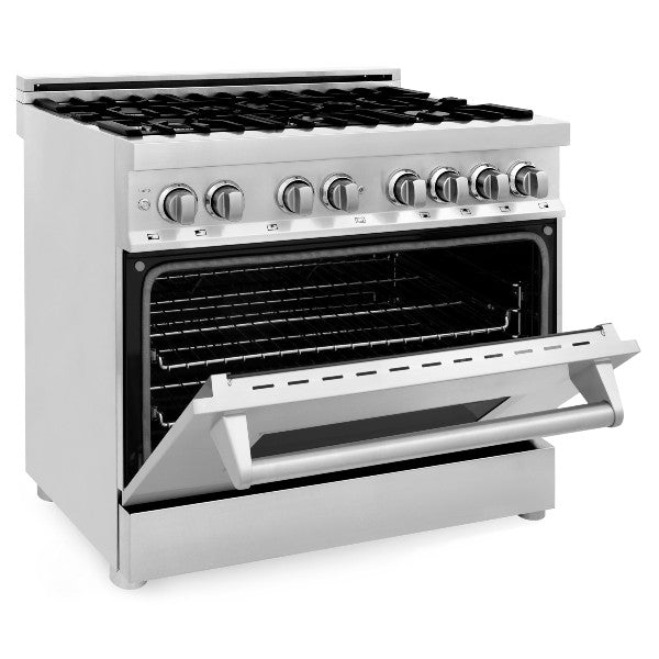 ZLINE 36" Stainless Steel Professional 4.0 cu. ft. 4 Gas Burner/Electric Oven Range