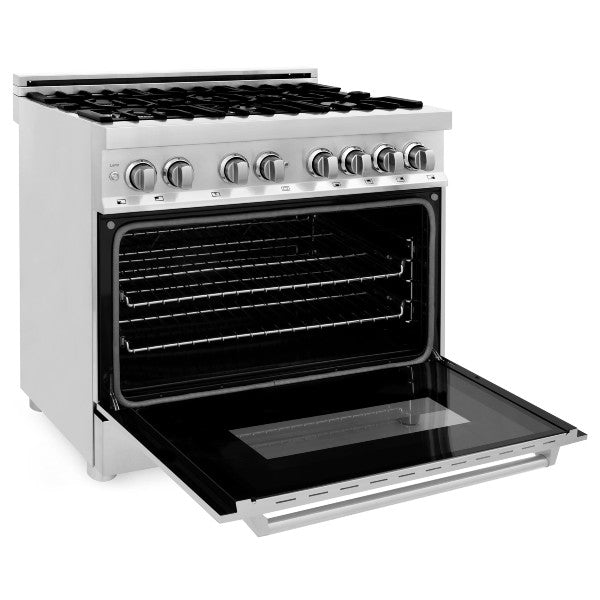 ZLINE 36" Stainless Steel Professional 4.0 cu. ft. 4 Gas Burner/Electric Oven Range